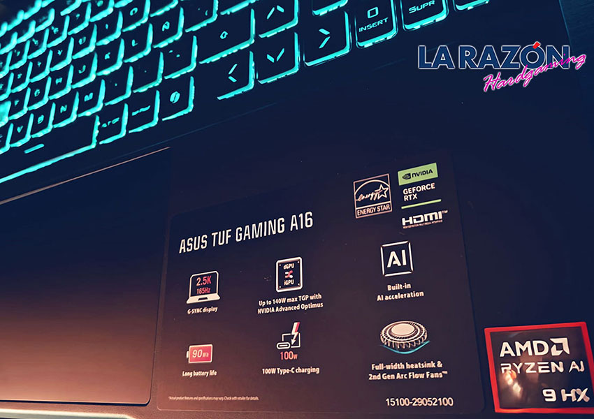 La Razón Hardgaming - ASUS TUF Gaming A16 (2024): Una equilibrada combinación de potencia y funcionalidad