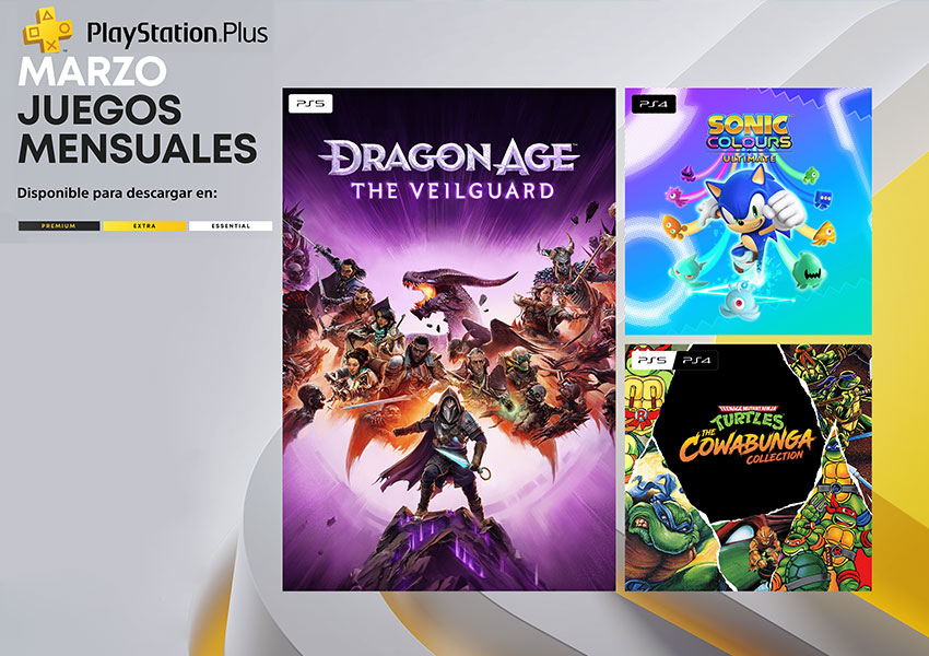 Ya puedes canjear los juegos gratuitos PS Plus de marzo 2025: Dragon Age: The Veilguard, Sonic Colors y más