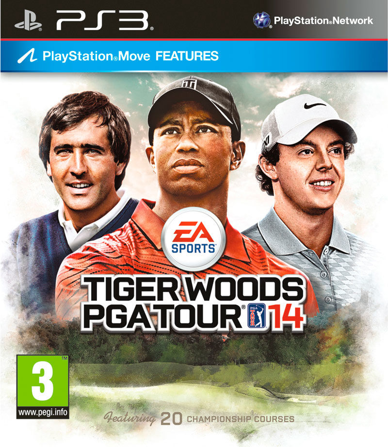 Severiano Ballesteros protagonista en la portada de Tiger Woods PGA 14