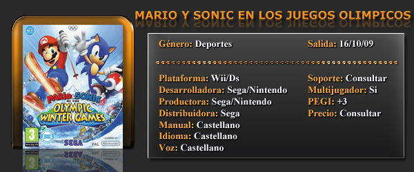 Mario y Sonic en los Juegos Olímpicos juego para Nintendo Wii PAL en Español