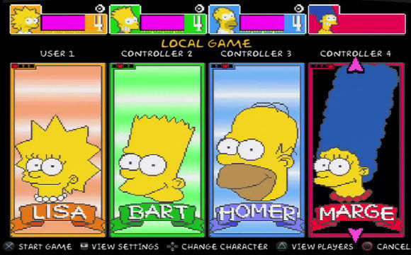 The Simpsons Arcade - Personajes